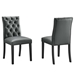 Duchess Dining Chair Vinyl Set of 2 - Gray - MOD12047