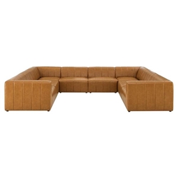 Bartlett Vegan Leather 8-Piece Sectional Sofa - Tan 