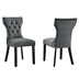 Silhouette Performance Velvet Dining Chairs - Set of 2 - Gray