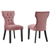 Silhouette Performance Velvet Dining Chairs - Set of 2 - Dusty Rose