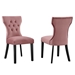 Silhouette Performance Velvet Dining Chairs - Set of 2 - Dusty Rose - MOD12436