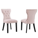 Silhouette Performance Velvet Dining Chairs - Set of 2 - Pink - MOD12438