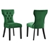 Silhouette Performance Velvet Dining Chairs - Set of 2 - Emerald