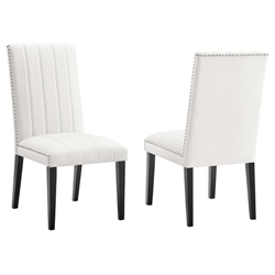 Catalyst Performance Velvet Dining Side Chairs - Set of 2 - White 