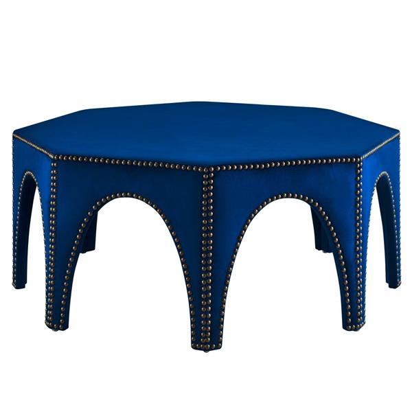 Victory Performance Velvet Ottoman - Navy 