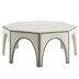 Victory Performance Velvet Ottoman - Ivory