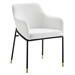 Jovi Performance Velvet Dining Armchair - Black White - MOD13206