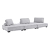 Saunter Tufted Fabric Fabric 3-Piece Sofa - Light Gray