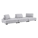 Saunter Tufted Fabric Fabric 3-Piece Sofa - Light Gray - MOD9482