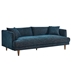 Zoya Down Filled Overstuffed Sofa - Navy Fabric