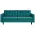 Empress Upholstered Fabric Sofa - Teal