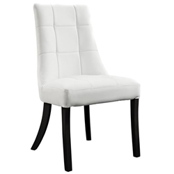 Noblesse Dining Vinyl Side Chair - White 