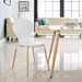 Path Dining Wood Side Chair - White - MOD1058