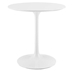 Lippa 28" Round Wood Top Dining Table - White