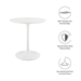 Lippa 28" Round Wood Top Dining Table - White - MOD1076