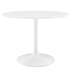 Lippa 40" Round Wood Top Dining Table - White