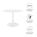 Lippa 40" Round Wood Top Dining Table - White - MOD1156