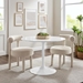 Lippa 40" Round Wood Top Dining Table - White - MOD1156