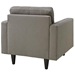 Empress Armchair Upholstered Fabric Set of 2 - Granite - MOD1316