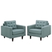 Empress Armchair Upholstered Fabric Set of 2 - Laguna - MOD1317