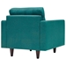 Empress Armchair Upholstered Fabric Set of 2 - Teal - MOD1319