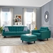 Empress Armchair and Sofa Set of 2 - Teal - MOD1341