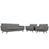 Engage Armchairs and Sofa Set of 3 - Expectation Gray