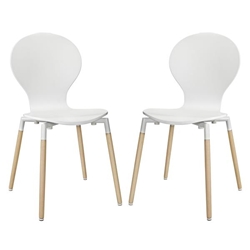 Path Dining Chair Set of 2 - White 