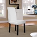 Parcel Dining Faux Leather Side Chair - White - MOD1526