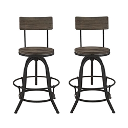 Procure Bar Stool Set of 2 - Brown 