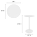 Lippa 28" Round Wood Bar Table - White - MOD1960