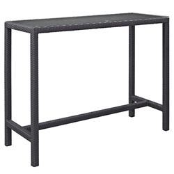 Convene Large Outdoor Patio Bar Table - Espresso 