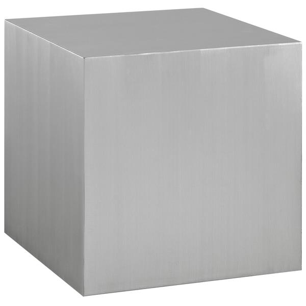 Cast Stainless Steel Side Table - Silver 