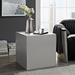 Cast Stainless Steel Side Table - Silver - MOD2358