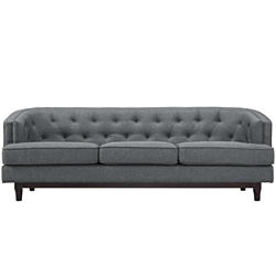 Coast Upholstered Fabric Sofa - Gray 