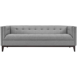 Serve Upholstered Fabric Sofa - Light Gray 