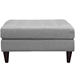 Empress Upholstered Fabric Large Ottoman - Light Gray - MOD2419