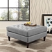 Empress Upholstered Fabric Large Ottoman - Light Gray - MOD2419