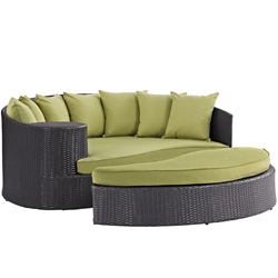 Convene Outdoor Patio Daybed - Espresso Peridot 