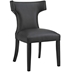 Curve Vinyl Dining Chair - Black Style A