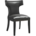 Curve Vinyl Dining Chair - Black Style B - MOD2674