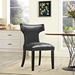 Curve Vinyl Dining Chair - Black Style B - MOD2674