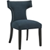 Curve Fabric Dining Chair - Azure