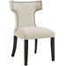 Curve Fabric Dining Chair - Beige - MOD2751