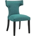 Curve Fabric Dining Chair - Teal