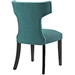 Curve Fabric Dining Chair - Teal - MOD2759