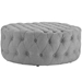 Amour Upholstered Fabric Ottoman - Light Gray - MOD2784