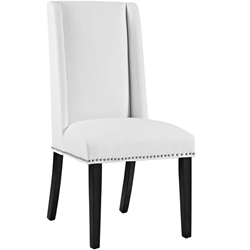 Baron Vinyl Dining Chair - White 