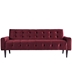 Delve Performance Velvet Sofa - Maroon