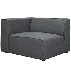 Mingle Fabric Left-Facing Sofa - Gray 